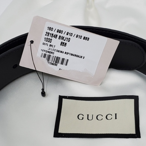 Auth Gucci Guccissima Black Buckle Belt 85 - Picture 7 of 7